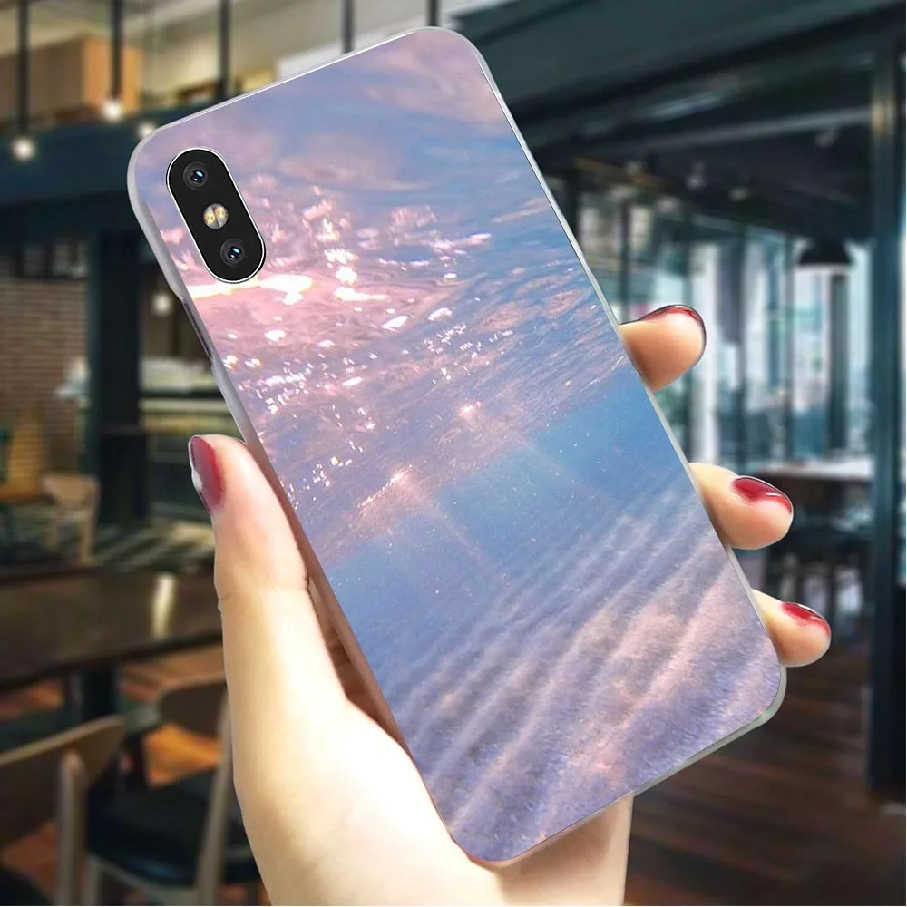 Ультратонкий Прозрачный морской пляжный чехол для телефона iPhone 8 Plus 5 5S SE 6 6S/6 6S 7 8/7
