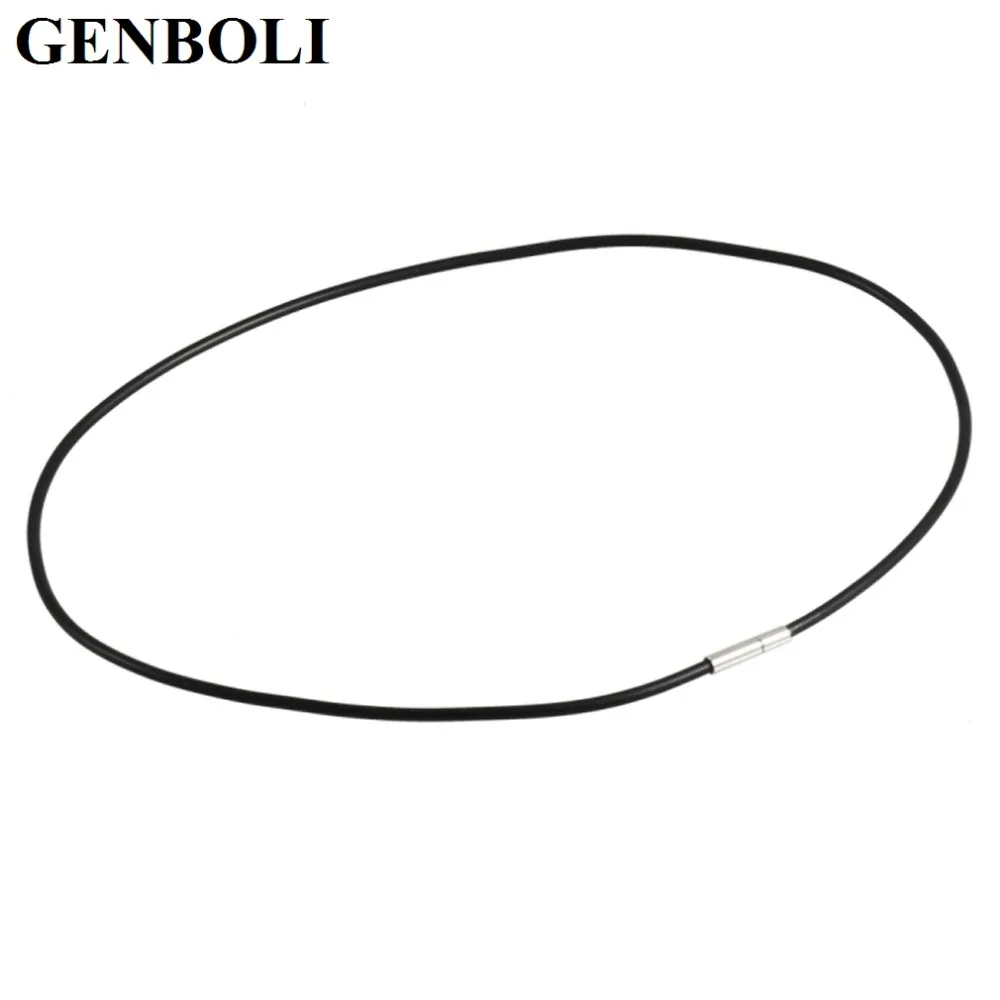Ожерелье-чокер для женщин из черной резины и нержавеющей стали, цепочка-цепочка, ожерелье,, модное женское ювелирное изделие