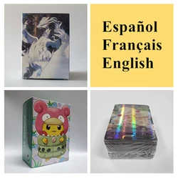 Cartes Flash pokémon espagnol, 100 pièces, animé anglais français, collection, jeu de société, combat, Pikachu, TCG 
