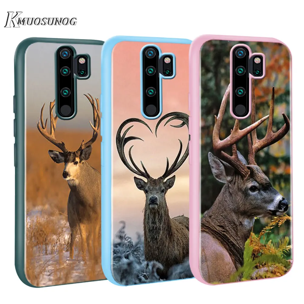 

for Xiaomi Redmi Note 8T 8 7 6 Pro Baseus Candy Color Cover Running deer buck stage for Redmi Note 5 Pro 5A 4 4X Case