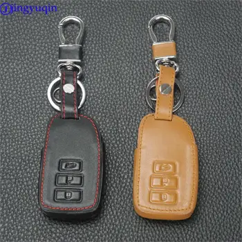 

jingyuqin For Toyota Vios Smart Smart Key 3 Button Remote Folding Leather Car Modeling Key Cover