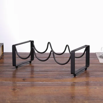 

Creative Vintage Wire Wine Rack Wine Display Rack Storage Bottles Rack Stand Home Accessory Holds 3 Bottles