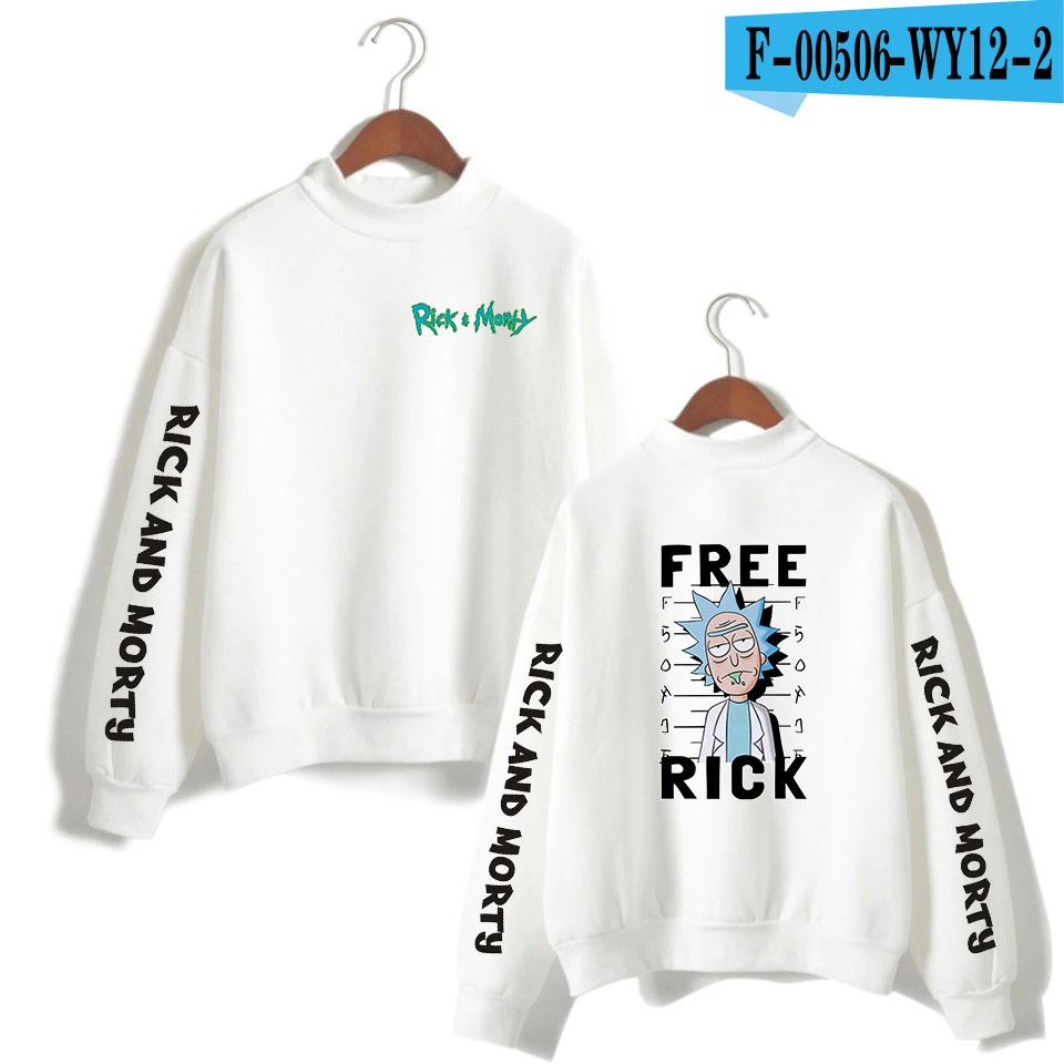 Rick Sanchez 4 толстовка женская мужская толстовка с изображением "Рик и Морти" свитер пуловер Одежда с героями мультфильмов Осенняя женская мода - Цвет: white