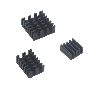 

For Raspberry Pi 4 Model B Heat Sink 3pcs Raspberry Pi Aluminum Heatsink Radiator Cooling Kit Cooler For Raspberry Pi