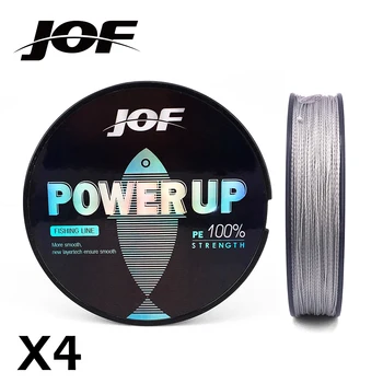 

JOF POWER UP 300M PE Fishing Line 4 Strand Reverse Spiral Tech Multifilament Strong Carp Fishing line 12-83LB