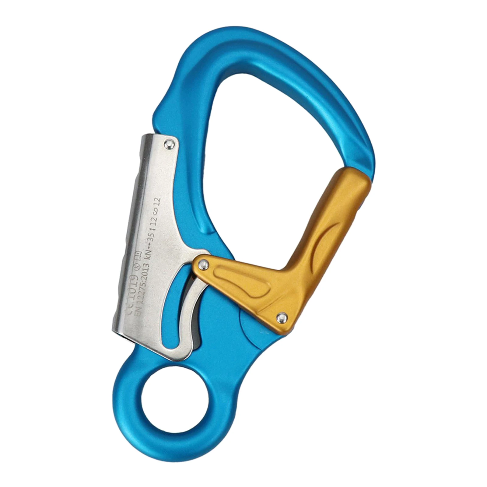 35KN Climbing Carabiner, High Strength Dual Locking Carabiner Clip, D-ring Lock Hook for Climbing, Hammocks, Rappelling