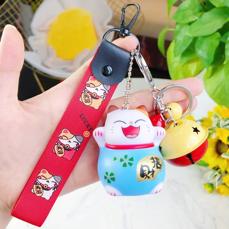 7 Новинка, брелок с изображением из мультфильма Lucky Cat, брелок для женщин, брелок для автомобиля, украшение подвеска на сумку, брелок, подарочные аксессуары 3074 - Цвет: 7