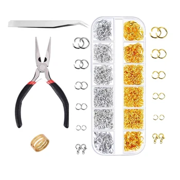 

12 Grids / Box Jewelery Making Beads Mix Pliers Accessories Starter Kit Gift Set