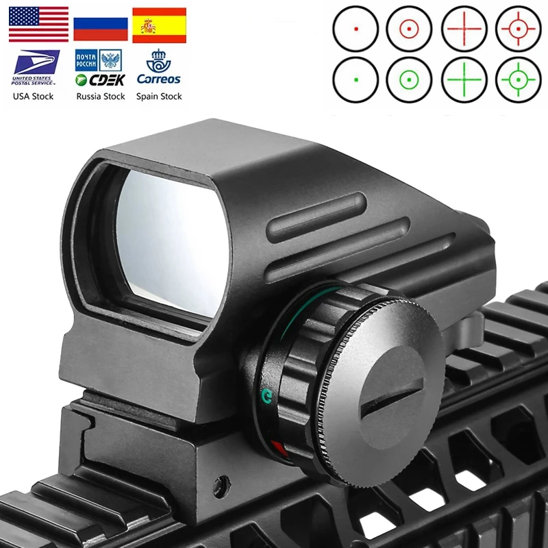 Tactical reflection red and green laser 4 holographic grid aiming range viewpoint air gun 11mm / 20mm flushing view AK | Спорт и