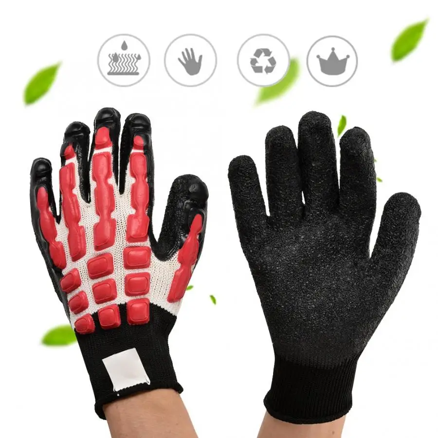

1 Pair Anti Vibration Working Gloves Vibration and Shock Gloves Anti Impact Mechanics Breathable Anti Smashing Safety Gloves