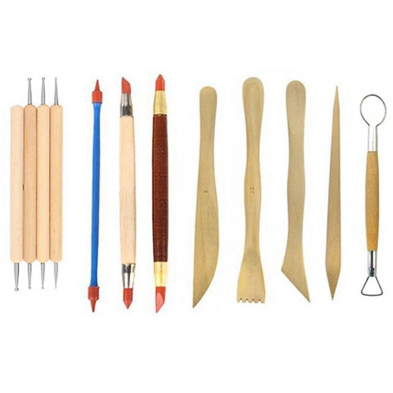 Best 51 Pcs Arts Crafts Clay Sculpting Tools Pottery Carving Tool Set Pottery&Amp Ceramics Wooden Handle Modeling Clay Tools