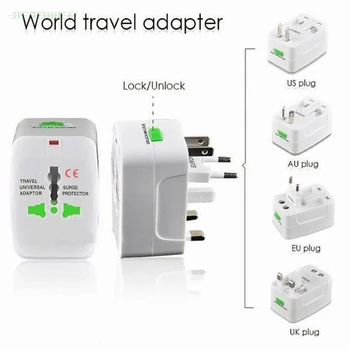Online Wholesale EU Uk AU Universal Adapter Plug Global Multi-function Socket Adapter Travel Converter Plug 300pcs