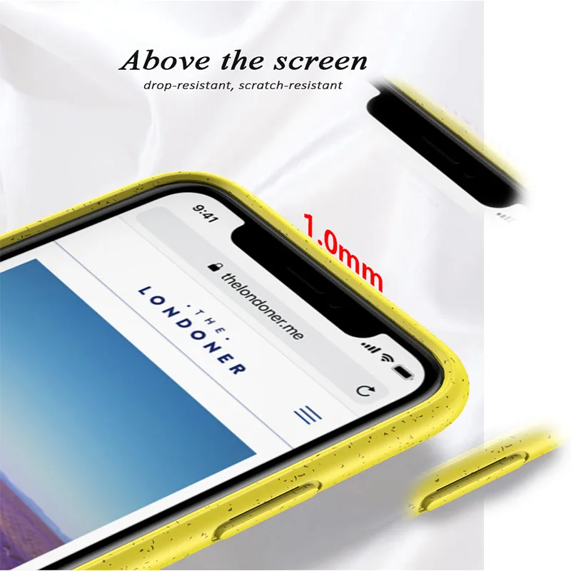 Экологичный чехол для iPhone 11, мягкий биоразлагаемый чехол из ТПУ для iPhone 11Pro Max, матовый чехол из ТПУ для iPhone 11 Pro