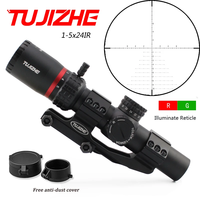 Оптический прицел TUJIZHE 1 5x24IR для охотничьей стрельбы компактный оптический