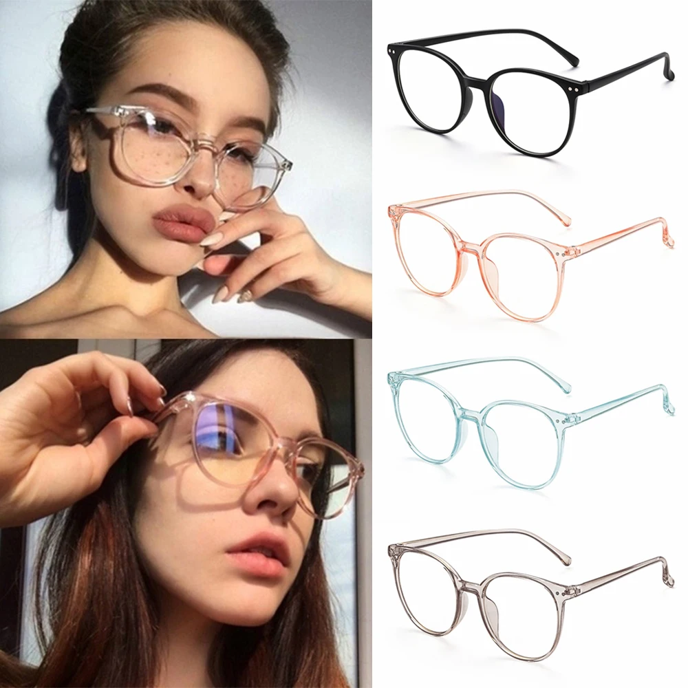 Fashion Vintage Oversized Anti Blue Light Glasses Office Computer