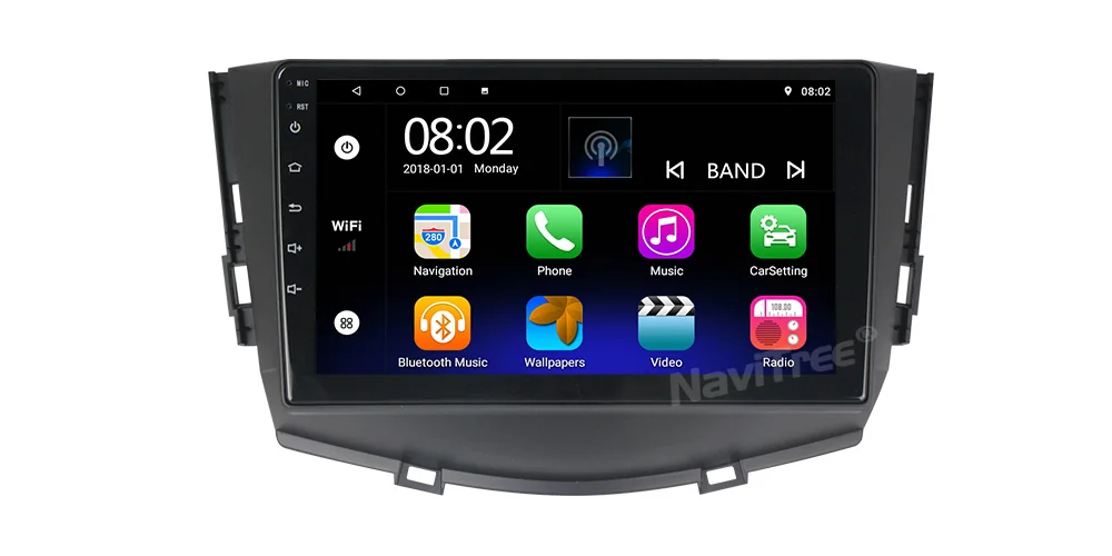 NaviTree 9 дюймов ips 2.5D Android 9,0 автомобильный радио мультимедиа для lifan X60 2012- gps навигация SWC wifi bluetooth видео выход