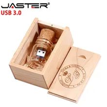 JASTER USB 3,0 деревянная пробка Дрифтинг Бутылка флэш-накопитель 4 ГБ 8 ГБ 16 ГБ 32 ГБ 64 ГБ бутылка желаний, свадебный подарок логотип клиента