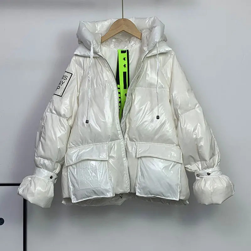 Down Coat Thick Winter 2020 Fashion Glossy Women