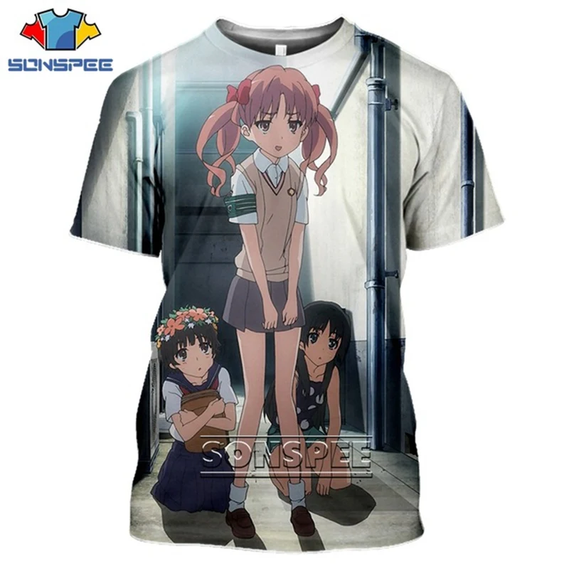 Anime Sexy Girl Summer Oversized T-Shirt Men Women T-shirt 3D Print Comic A Certain Scientific Railgun Harajuku T Shirt Clothing (6)