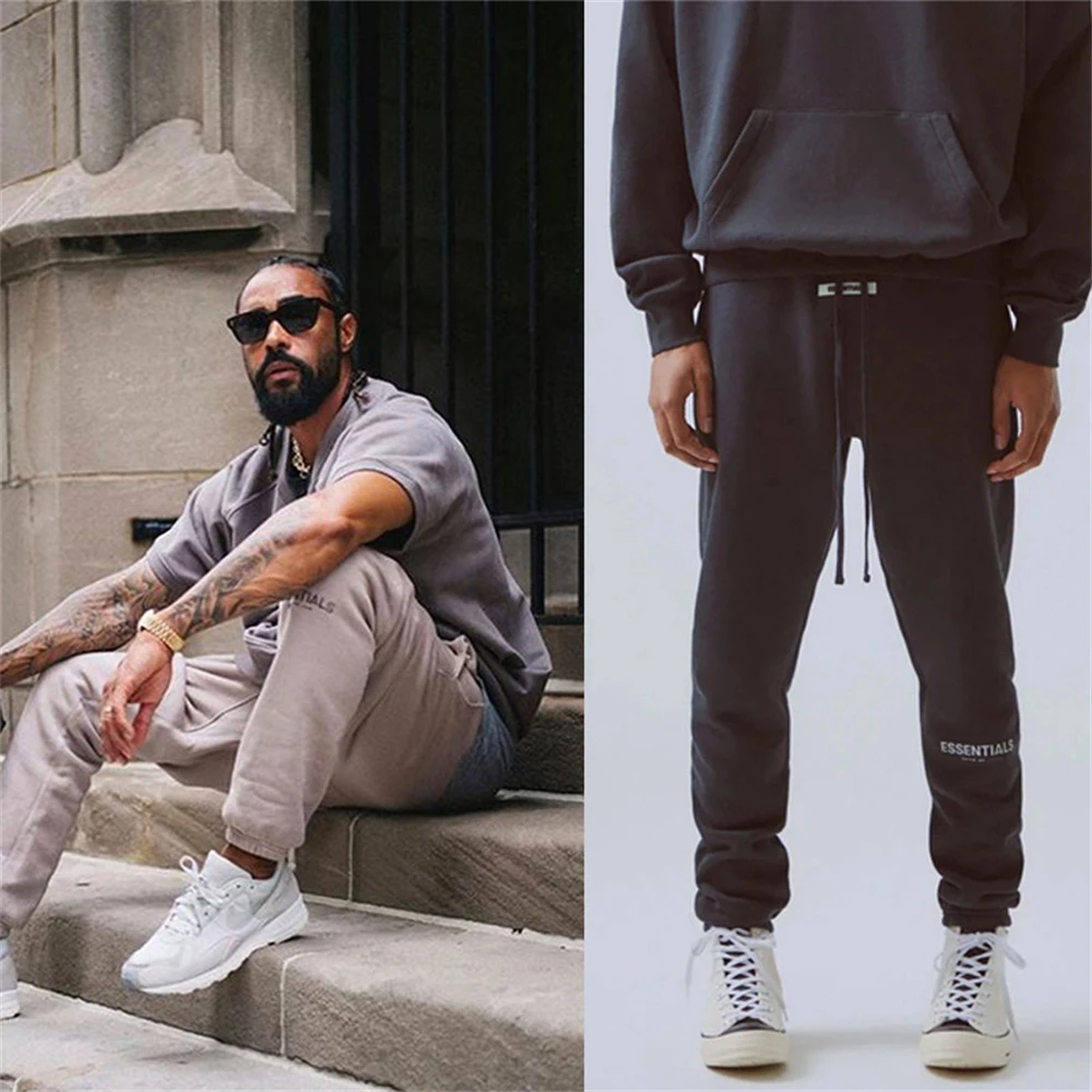 Бренд ESSENTIALS1:1 зимние теплые спортивные мужские повседневные брюки 21S Tide женские
