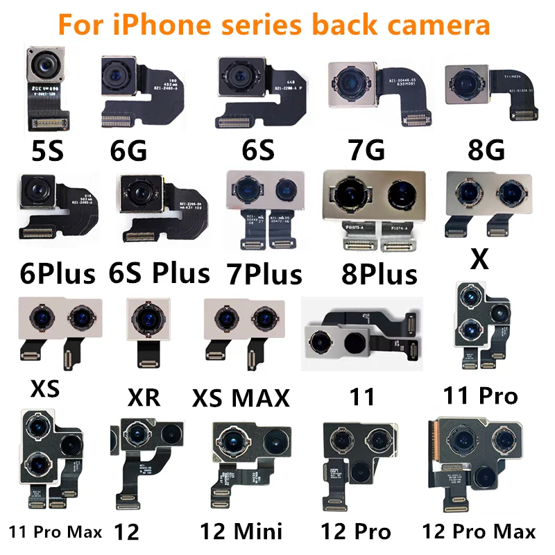 Оригинальная камера для iPhone X 4S 6S 7 8 Plus основная задняя гибкий кабель объектива
