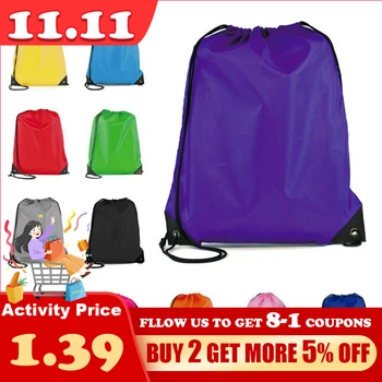 

2020 New Portable Waterproof Sports Bag Thicken Drawstring Belt Riding Backpack Gym Drawstring Shoes Bag Clothes Backpacks