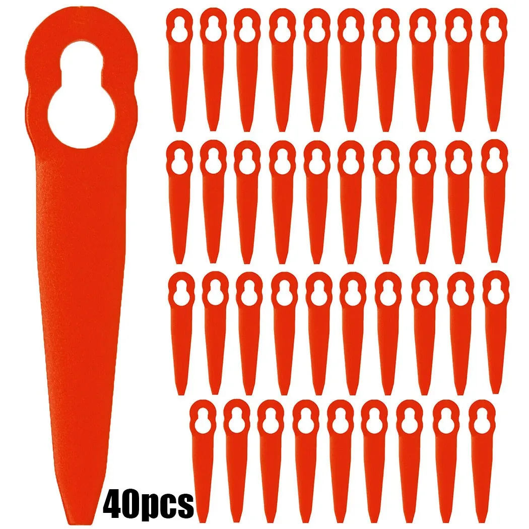 small hedge trimmer 40Pcs Grass Trimmer Plastic Blades Lawn Mower Brush Cutter Head Blade For STIHL FSA 45 Cordless Grass Strimmer garden strimmer cordless