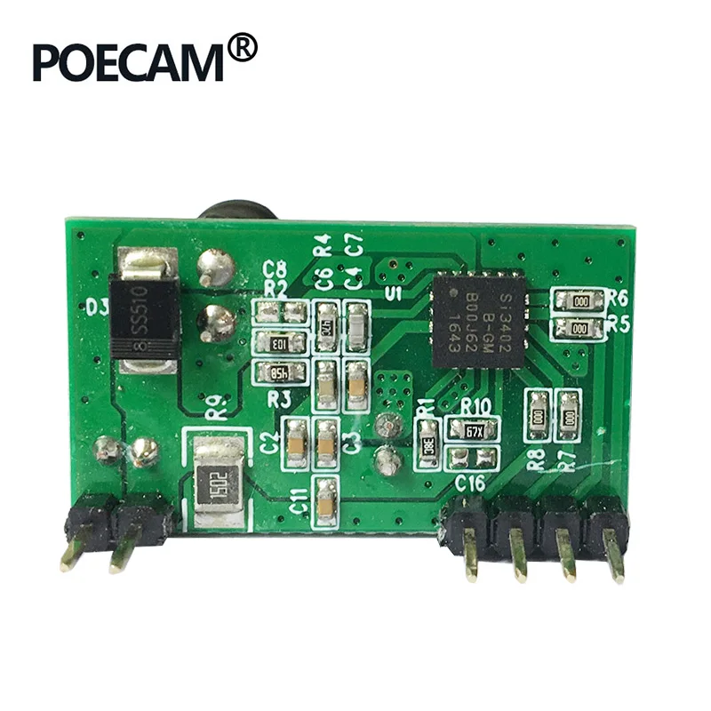 Poe сплиттер модуль адаптер кабель вход 4pin шаг 2,54 мм dc Выход 2pin разъем IEEE802.3af для ip камеры инжектор 12 В 1A - Цвет: si3402 mini