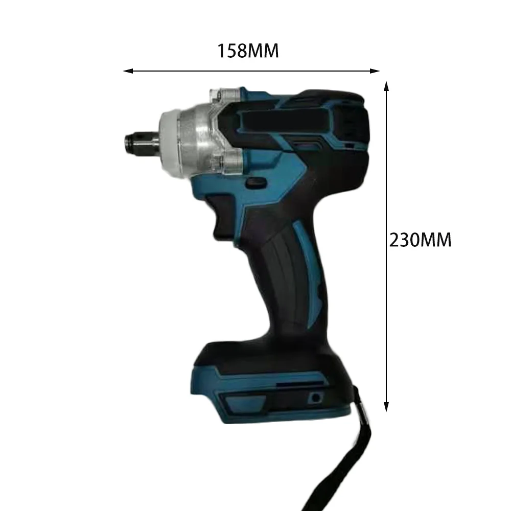 

1X Electric Wrench Body+4X Sockets 18V 1/2inch 520Nm Brushless Impact No Battery For Makita Battery