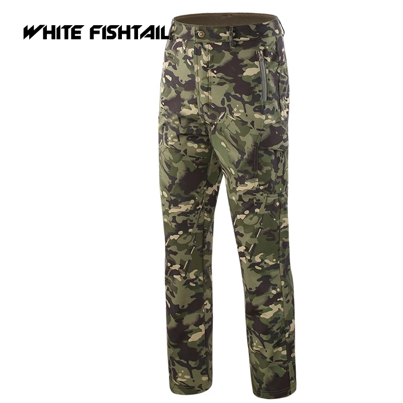 

WHITE FISHTAIL Waterproof Windproof Outdoor Pants Hiking Climbing CS Camouflage Hunting Trousers Winter Warm Army Pants