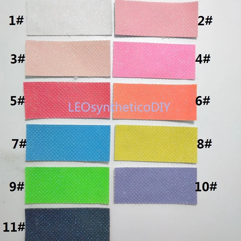 90X134CM Neon Microfiber Glitter Fabric, Cuero Sintetico Glitter Leather For Making Bows Accessories LEOsyntheticoDIY P761
