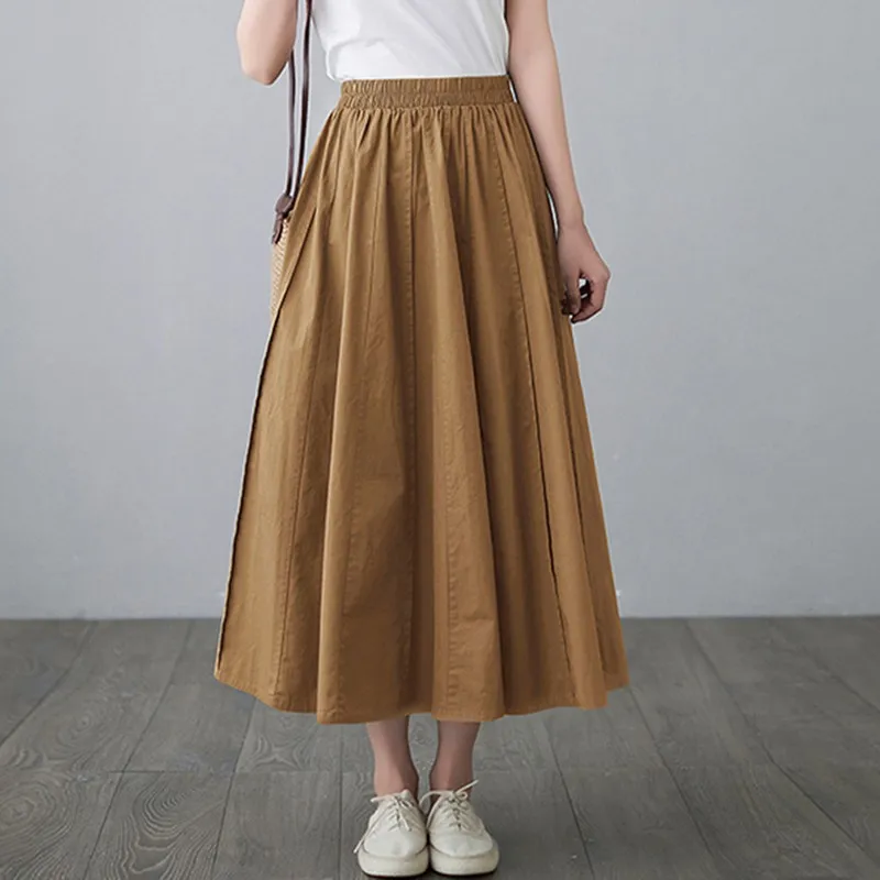 WomenHighWaistCasualSkirtsNewArrival2021SummerVintageStyle