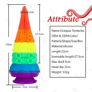 Monster Dildo Lesbian Huge Anal Toys Suction Cup Adult Sex Product Octopus Tentacle artificial penis Dildo Sex Toy for Women 6