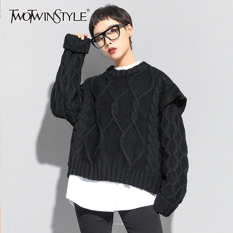 TWOTWINSTYLE повседневные женские комплекты из двух предметов с круглым вырезом без