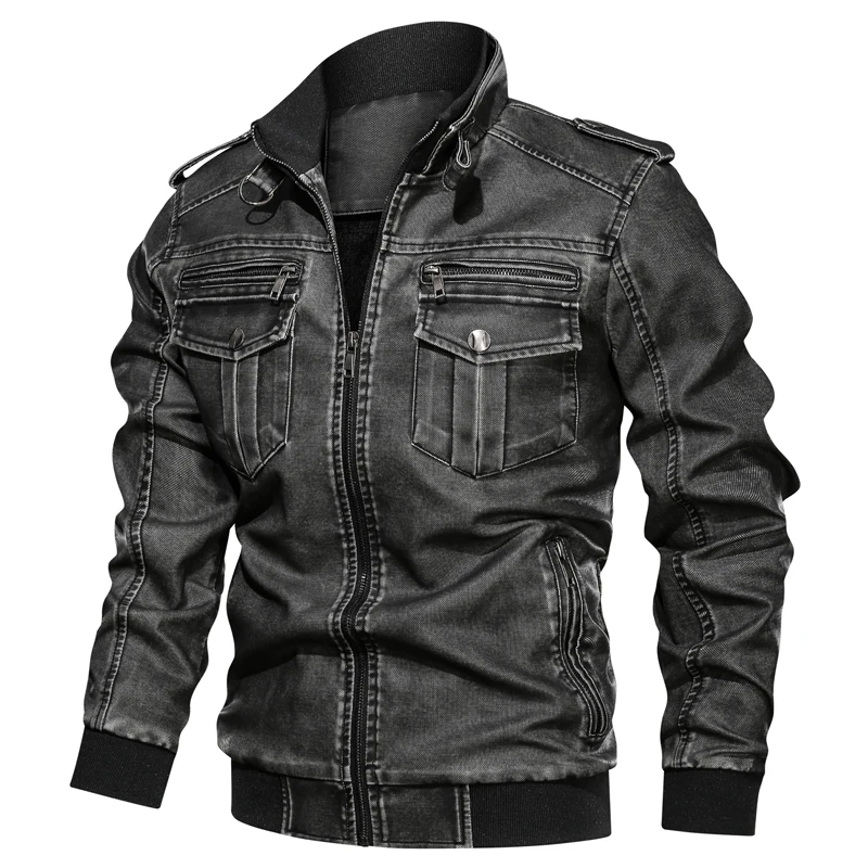 

Autumn Winter New Men Leather Jacket killer Vintage Motorcycle Faux Leather Coat Fashion PU plus size L-6XL Bomber Jacket Mens