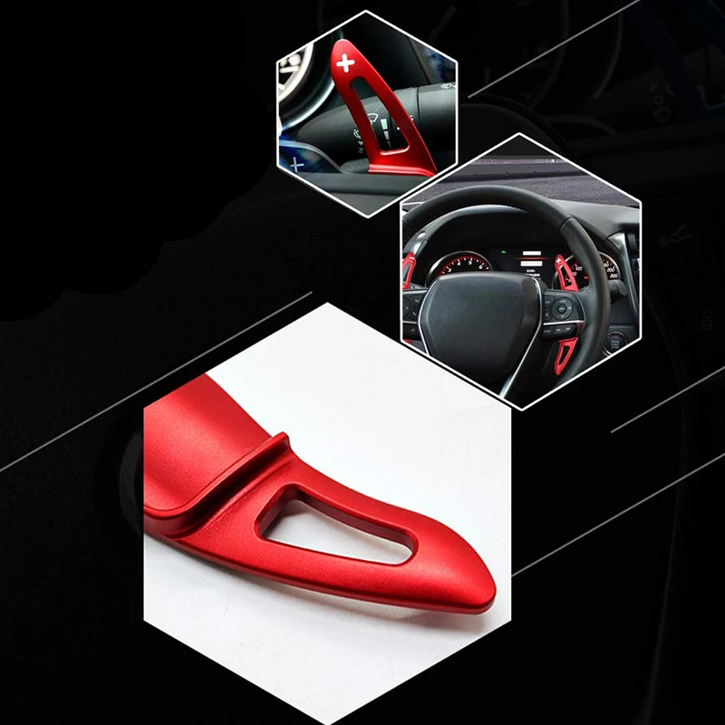 Алюминиевое рулевое колесо Paddle Shifter расширения Чехлы для Toyota Camry(Спортивная красная матовая отделка