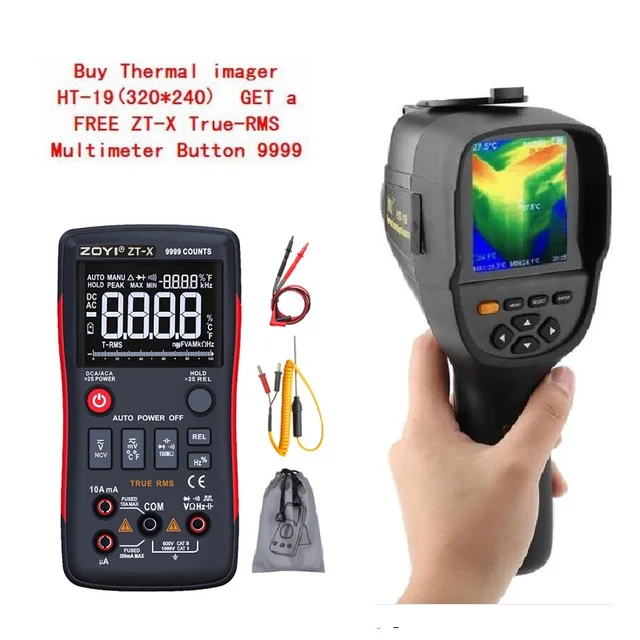 Infrarot-Wärmebildkamera UTi120S – 120x90 Pixel, -20 Bis 400 °C, 2,4" TFT, Wiederaufladbar, IP54, 6 Farbpaletten – Für HLK, Rohrleitungen, Fußbodenheizung