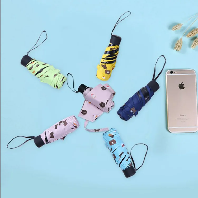 

Wholesale Half off Sun-resistant Pocket Capsule Umbrella Hipster Parasol Mini Umbrella UV-Protection Umbrella Can Be Printed Lo