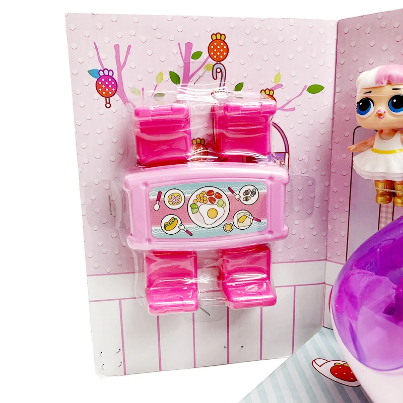 LOL Surprise Dolls Dress Up Deluxe Model Airplane Room Suit Action Figures Furniture Amusement Set Kids Toys for Children 2S46