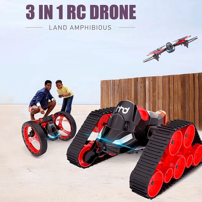 H3 Fpv Wifi камера 3 в 1 Rc Танк отскок автомобиль с квадрокоптером Дроны для детей игрушки