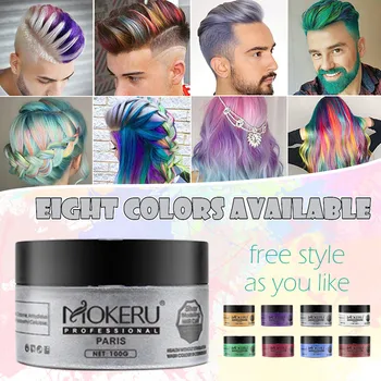 

Disposable Hair Color Wax 8 Colors For Hair Mud Cream Diy Styling Makeup Temporary Modeling Pro Hair Dye Hair Color Care Styling