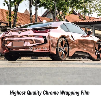 

Highest quality gloss Chrome wrapping film vinyl wrap rose gold Chrome Wrapping Bubble Free Multiple colors 5m/10m/18m