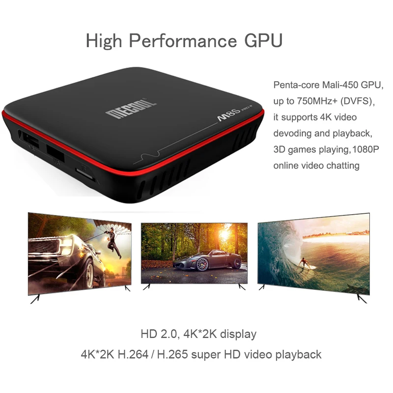 Mecool tv box Android 7.1 M8S PRO W Amlogic S905 Quad Core 2G 16G 2.4G/5G Wifi HD 4K H.265 ip media player support iptv m3u | Электроника