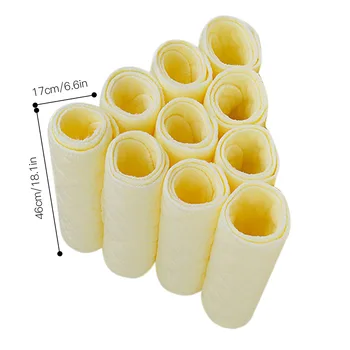 

10pcs Reusable Baby Diaper Insert Nappy Cloth 3 Layer Washable Eco-friendly Cotton Diaper Liner
