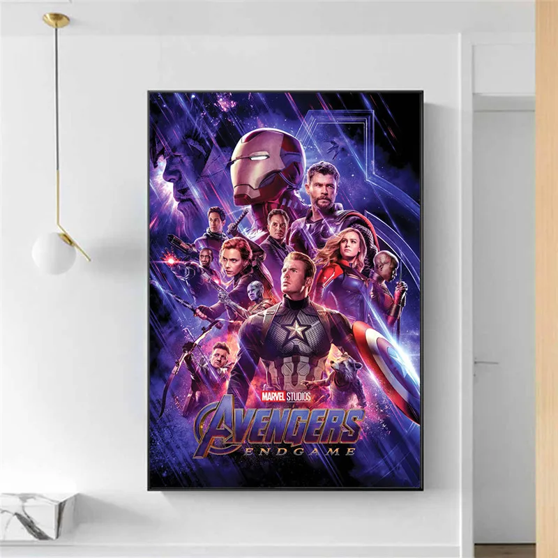 Disney-Avengers Endgame Filme Posters e Impressões, Super-herói Pinturas  Canvas, Wall Art, Iron Man Pictures, Home Decor - AliExpress