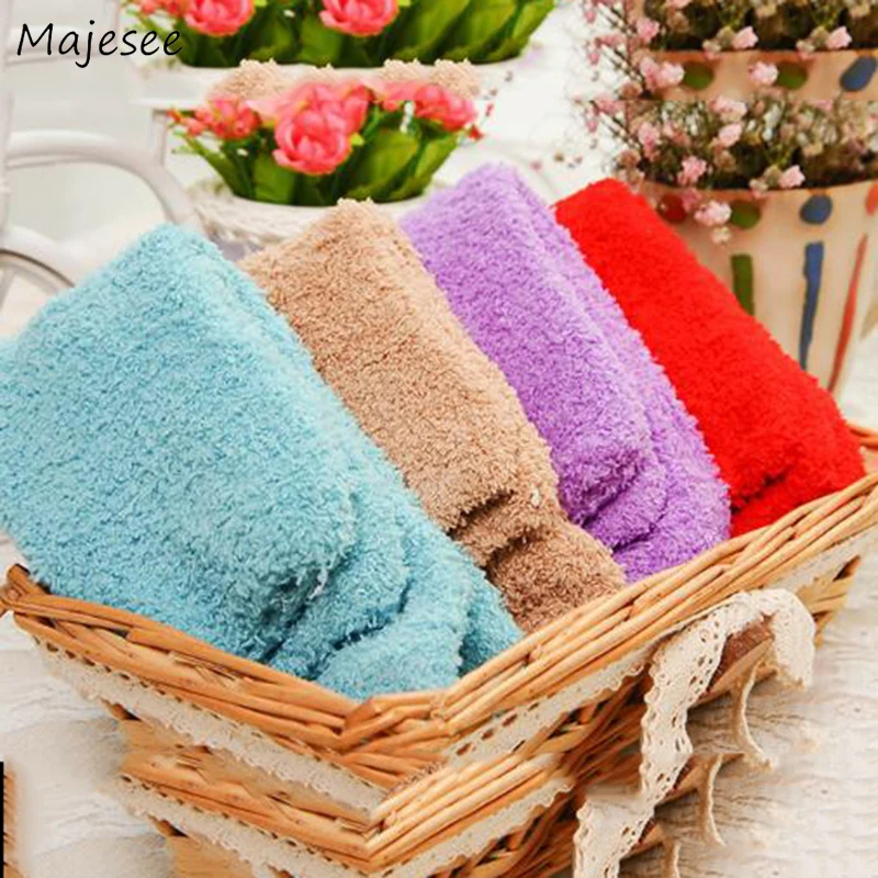 Носки женские толстые зимние теплые коралловые бархатные разноцветные конфеты кавай женские носки универсальные студенческие милые корейские стильные мягкие Harajuku