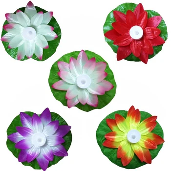 

5-Color Led Colorful Lotus Lamp Creek Lotus Floating Flower-Shaped Lamp Electronic Candle Lotus Lamp Suitable For O