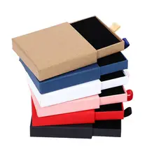 

Thick Kraft Paper Drawer Jewelry Box Greeting Card Necklace Bracelet Gift Package Case Boxes Women Girls Jewelry Storage Box