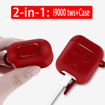 

Carry Case + i9000 TWS 2 in 1 Mini 6D In-ear sensor Wireless Earbuds Touch Control Pop-ups Bluetooth Earphone 5.0 1:1 for iphone
