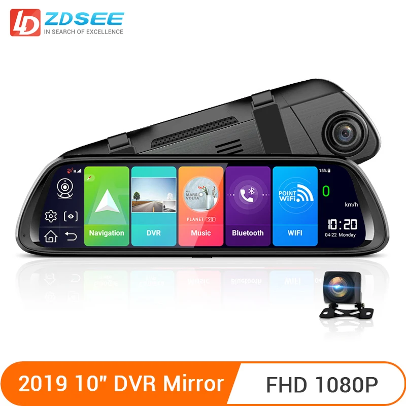 LDZDSEE 4G Android 8 1 ADAS Автомобильный видеорегистратор Камера FHD1080P зеркало заднего вида